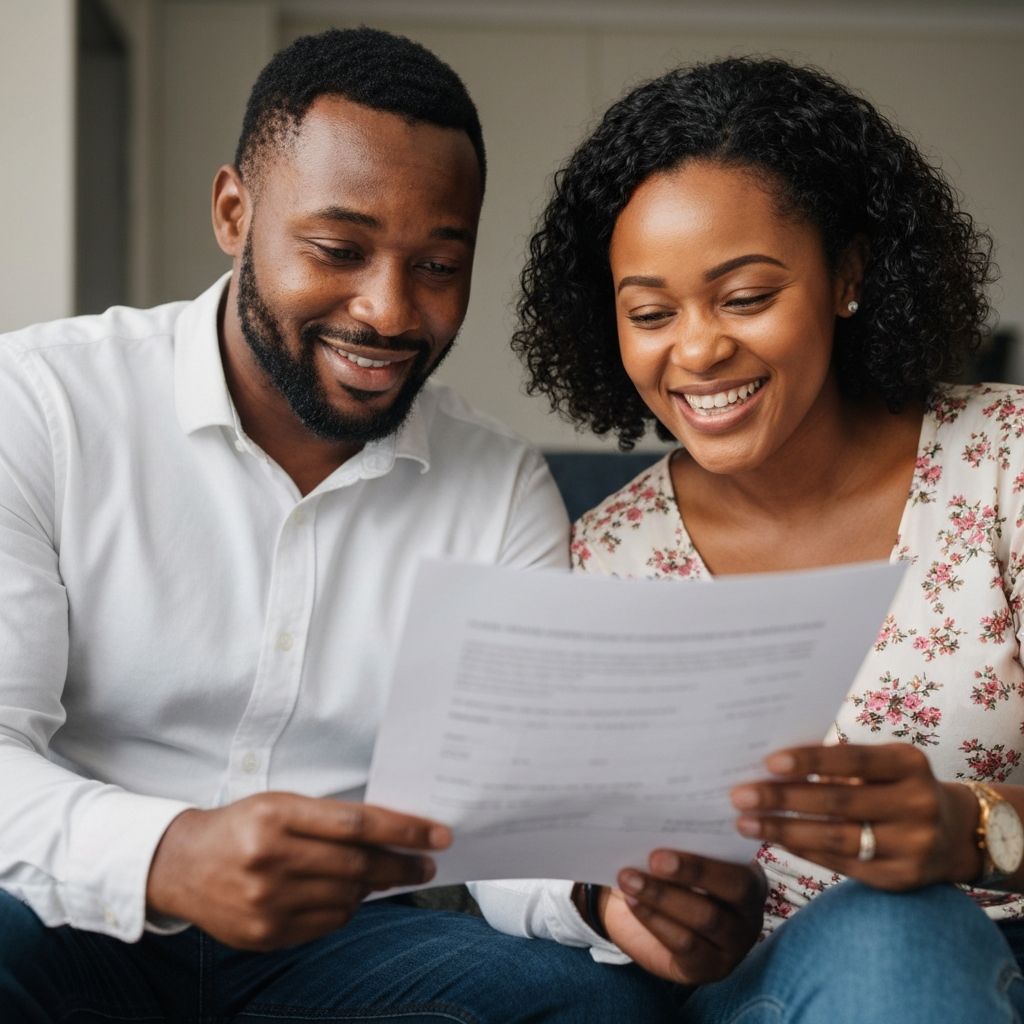 Happy customers after loan approval